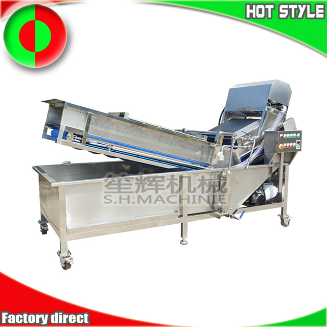 Machine de nettoyage de légumes à bulles de chaîne de réseau entier machine à laver de fruits à l'ozone champignon mangue citron nettoyeur de rondelle de fruits